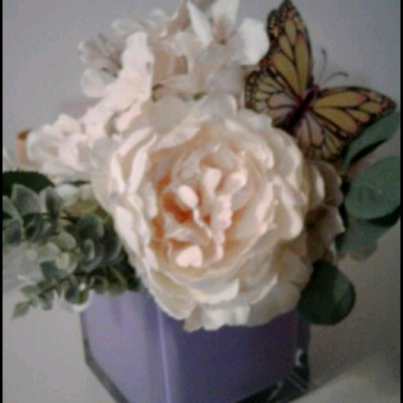 Birthday FauxGiftsVase Faux Flower Arrangment NWT